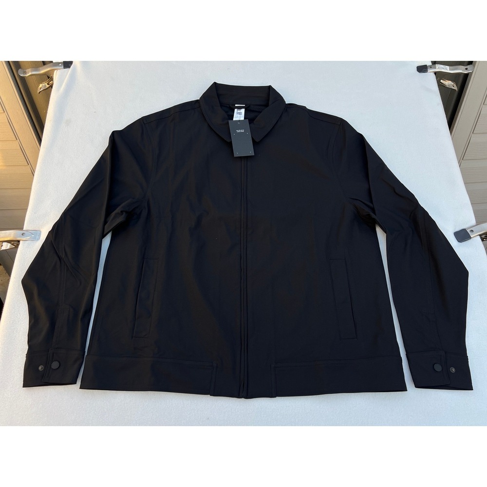 Fabletics Mens Black Zip Up Jacket Lightweight Athletic‎ Size XL